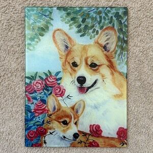Corgi Glass Cutting Board